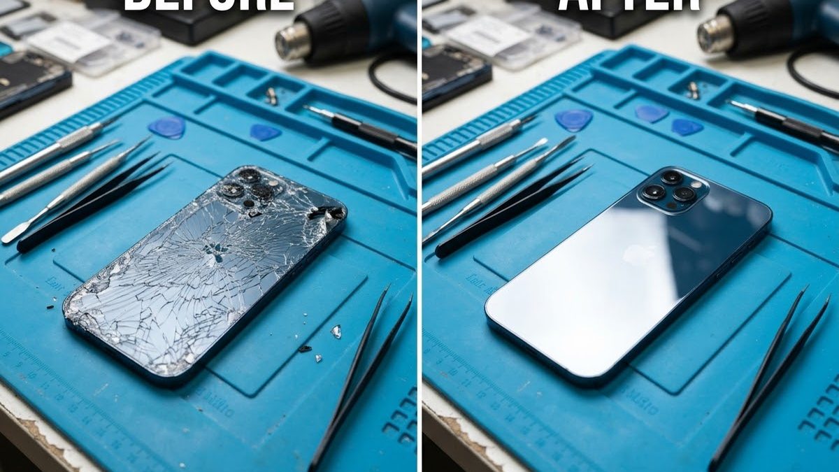 Broken Back Glass Repair — Global Cell Phone & Laptop Repair Langley
